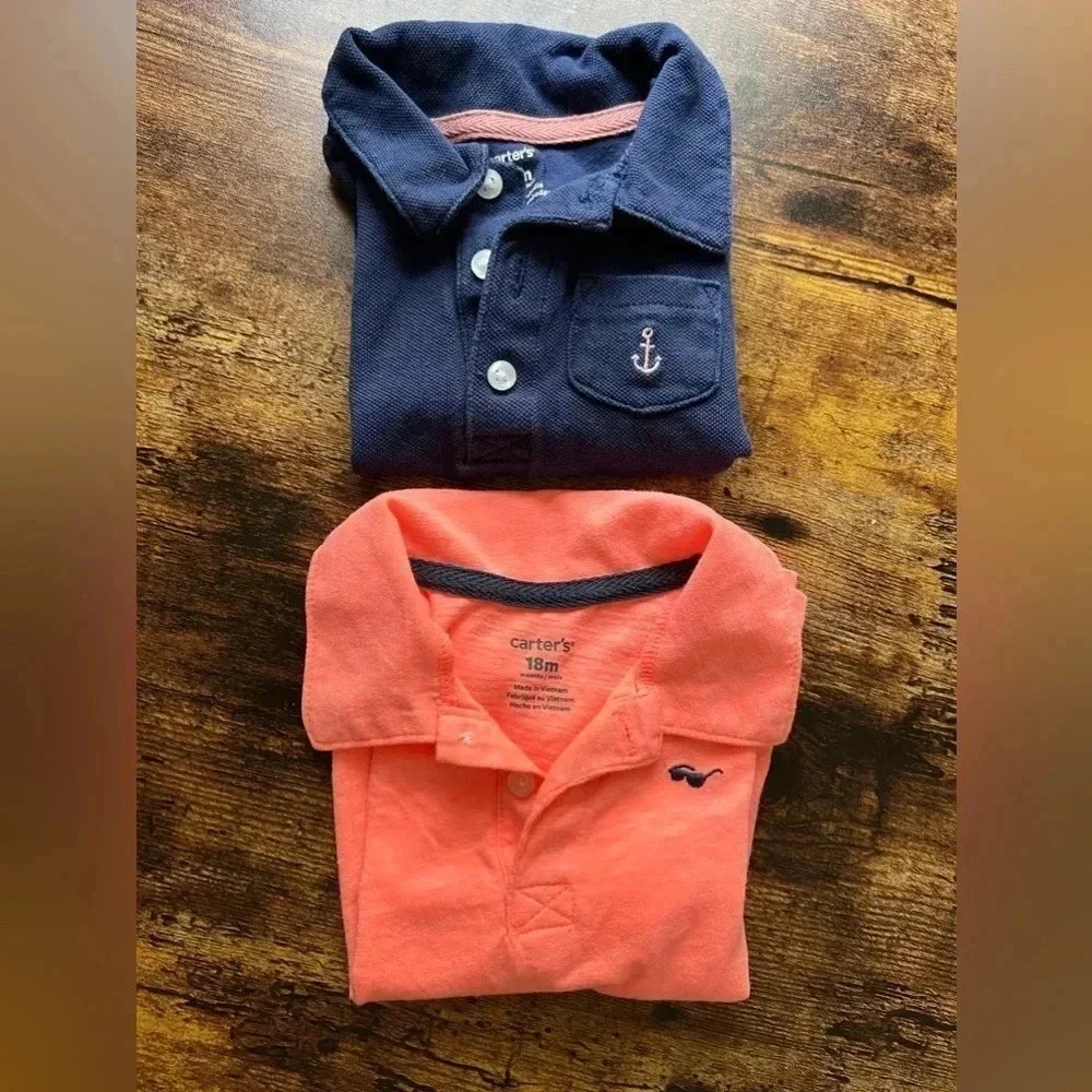 BUNDLE: Carter’s | 2- baby boy polo shirts. Size: 18M.